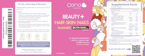 Gomitas Beauty+ vitamina para crecimiento rápido de cabello y uñas