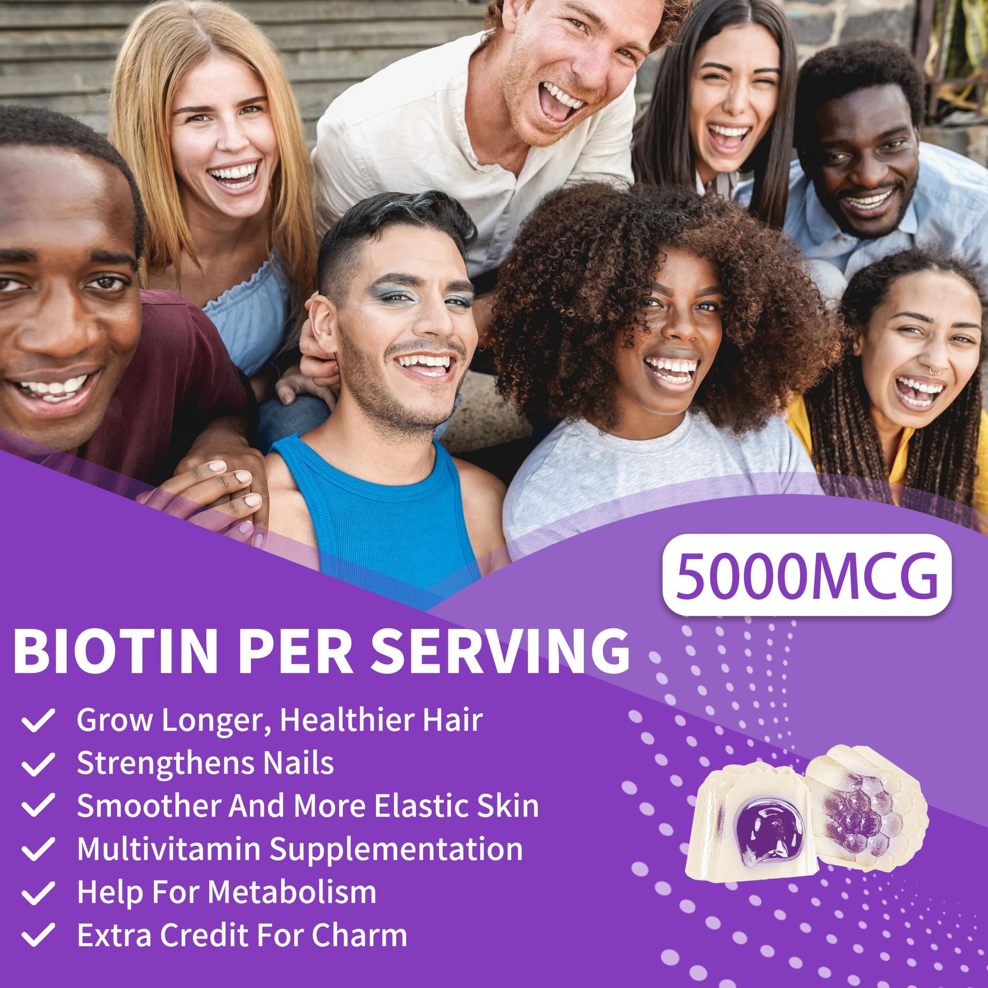 Gomitas para belleza sin azúcar Wellcatcher