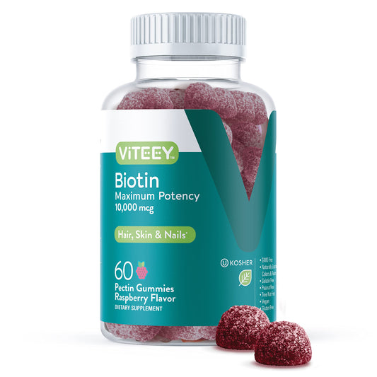 Gomitas biotina 10000 mcg para crecimiento cabello piel uñas