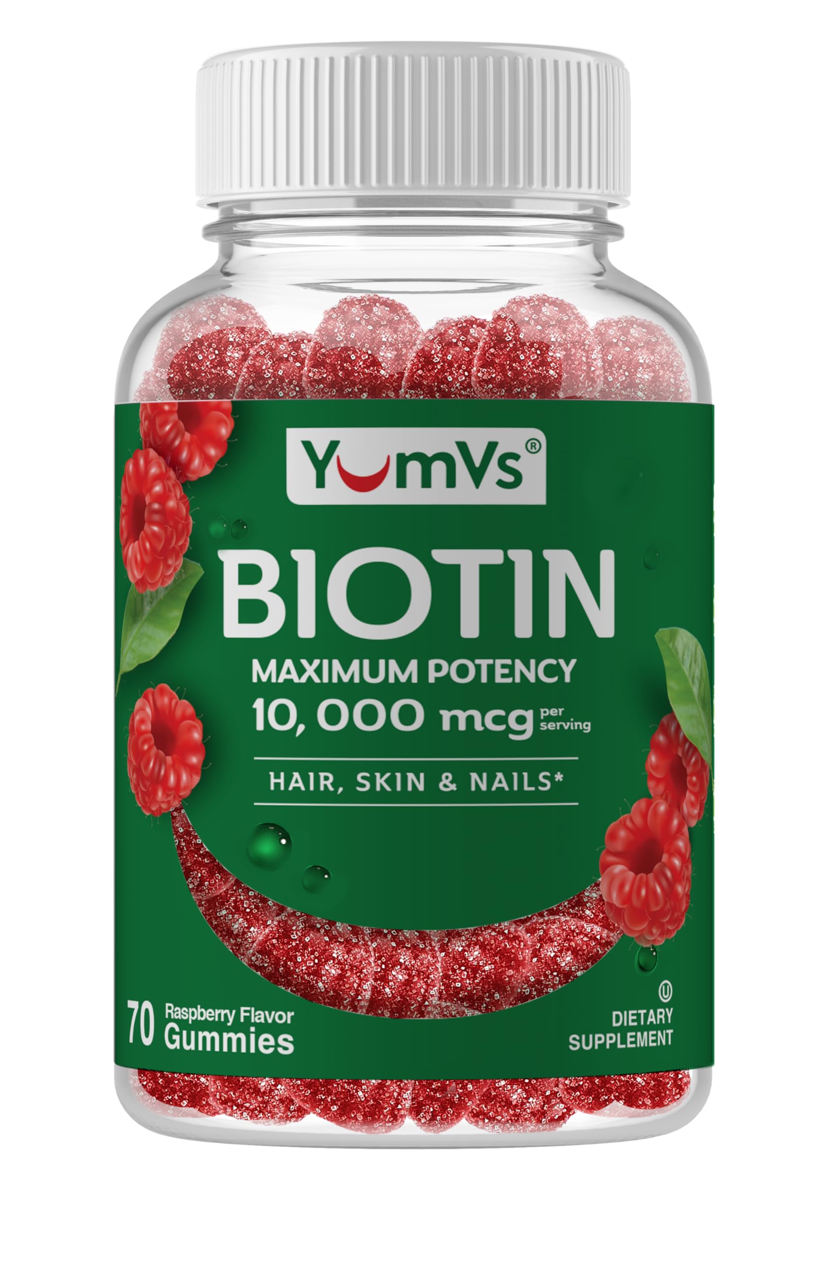 Gomitas biotina 10000 mcg sabor frambuesa YumVs 70 unidades