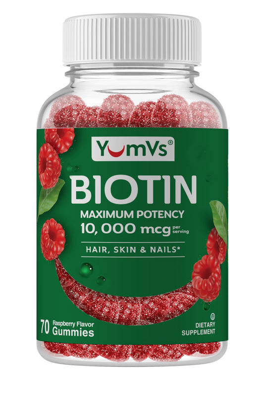 Gomitas biotina 10000 mcg sabor frambuesa YumVs 70 unidades
