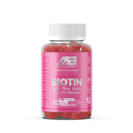 Gomitas de biotina para cabello sano sabor fresa