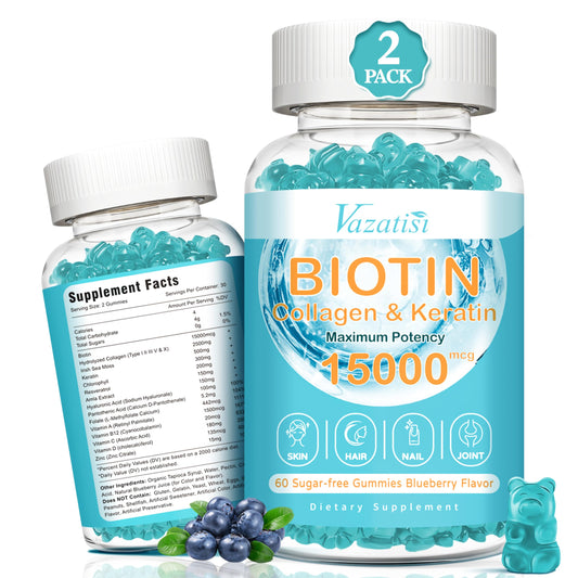 Paquete gomitas biotina colágeno sabor arándano 120 unidades