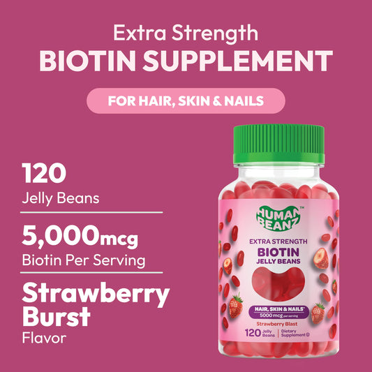 Gomitas de biotina extra fuerza para cabello y uñas Human Beanz