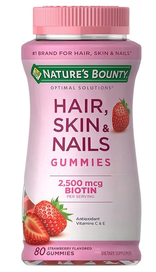 Gomitas biotina Nature's Bounty para cabello piel y uñas