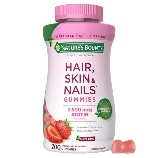 Gomitas biotina Nature's Bounty para cabello piel y uñas