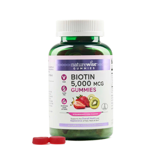 Gomitas biotina naturewise sabor fresa kiwi 90 conteo