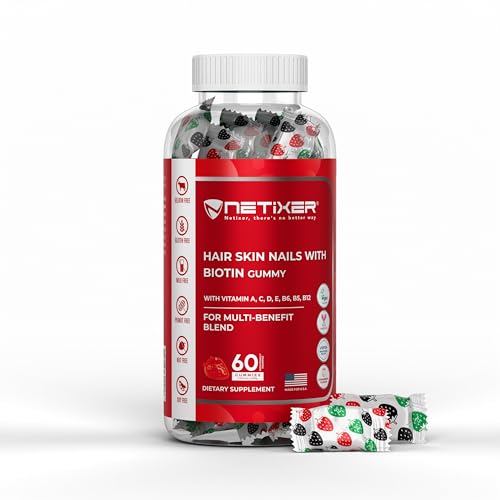 Gomitas de biotina de nETiXER para cabello y uñas