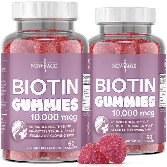 Gomitas biotina NEW AGE para cabello piel y uñas 120ct