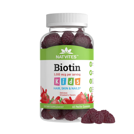 Gomitas biotina para niños sabor fresa Natvites