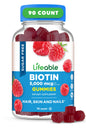 gomitas de biotina sin azúcar Lifeable para cabello