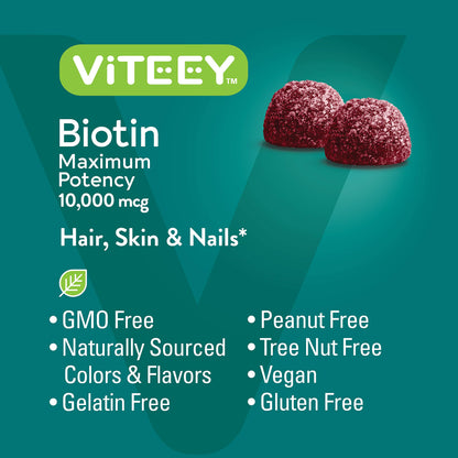 Gomitas biotina veganas nutrición y cuidado cabello piel uñas