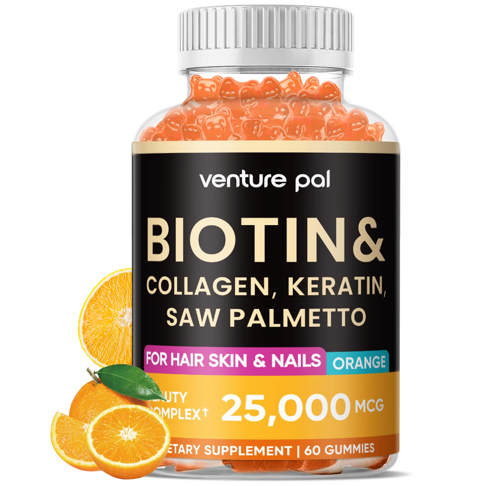 Gomitas biotina Venture Pal para crecimiento cabello y uñas
