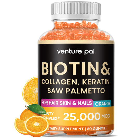 Gomitas biotina Venture Pal para crecimiento cabello y uñas