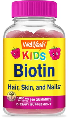 Gomitas de biotina WellYeah para niños sabor frambuesa