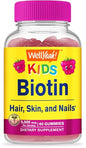 Gomitas de biotina WellYeah para niños sabor frambuesa