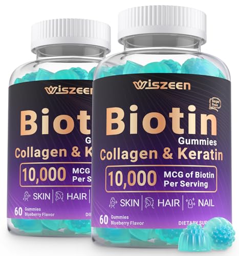 Gomitas Biotina Wiszeen con Colágeno para cabello y uñas