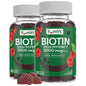 Gomitas de biotina YumVs 5000mcg sabor frambuesa para cabello y uñas
