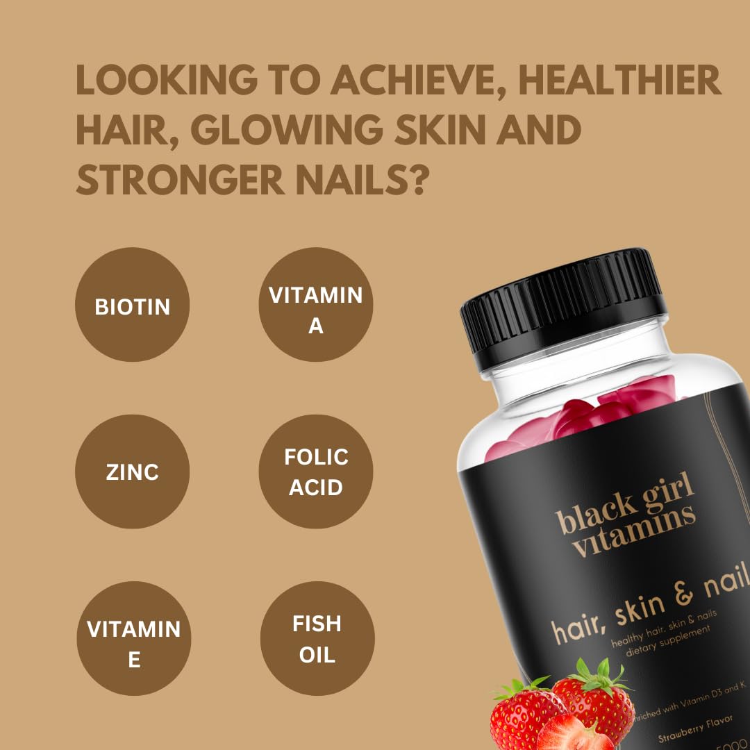 Vista cercana de gomitas Black Girl Vitamins sabor fresa