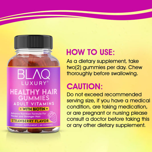 Gomitas Blaq Luxury vitaminas para fortalecer el cabello