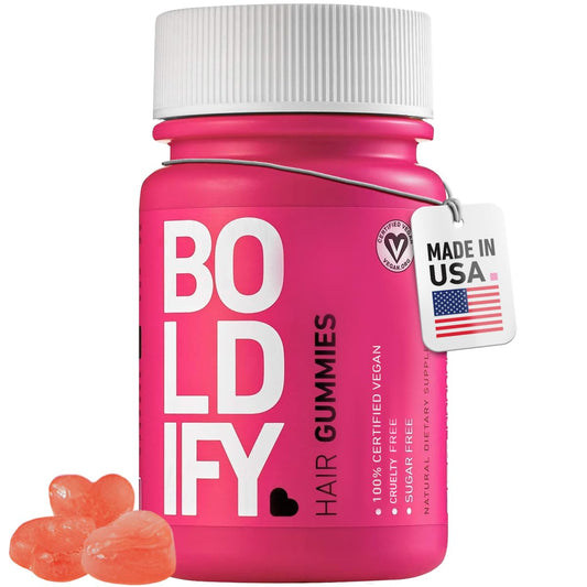 Gomitas Boldify biotina 5000 mcg sin azúcar para cabello y piel