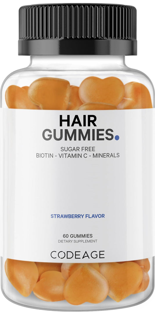 Gomitas para cabello biotina 5000mcg sabor fresa coco