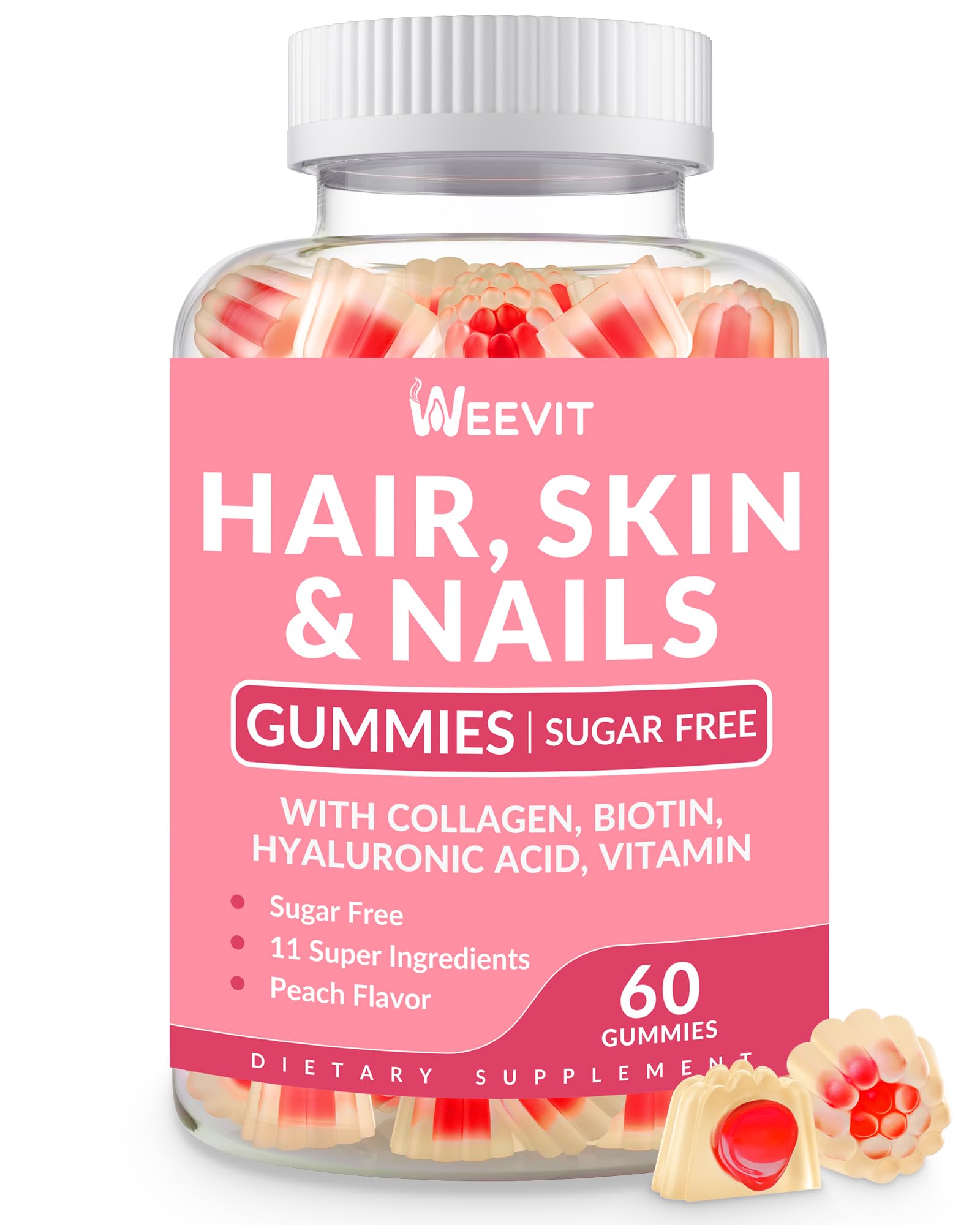 Gomitas para cabello piel y uñas WEEVIT biotina 5000mcg