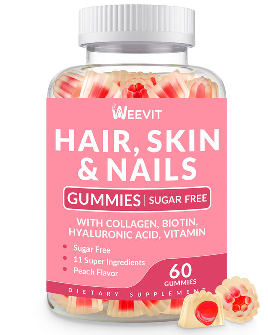 Gomitas para cabello piel y uñas WEEVIT biotina 5000mcg