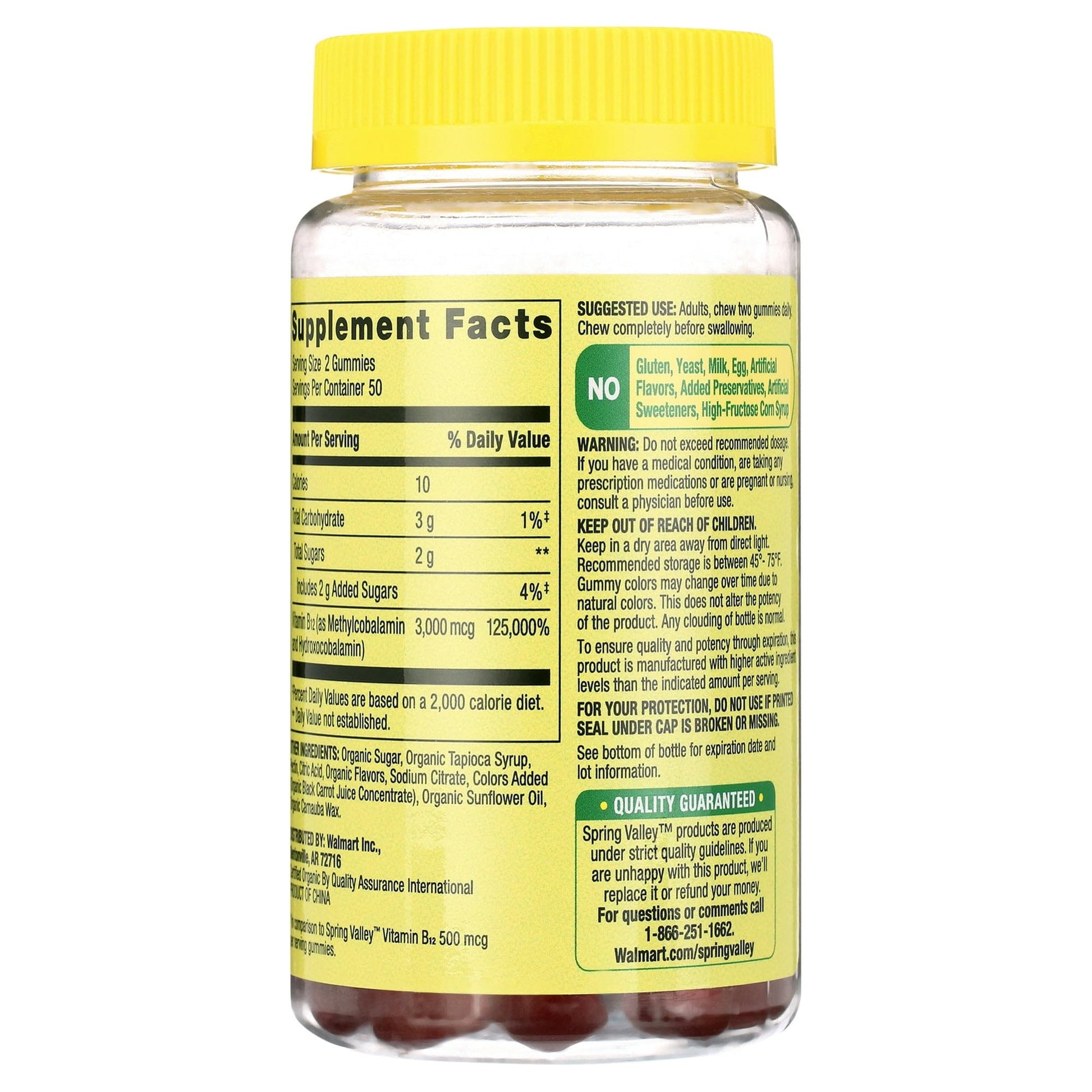 Gomitas concentradas vitamina b12 3000 mcg para energía máxima 100 caps