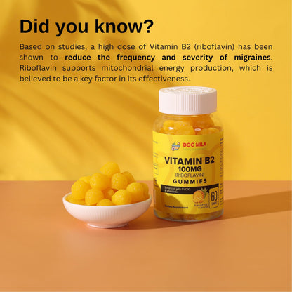 Gomitas Doc Mila vitamina B2 100mg fácil y delicioso consumo