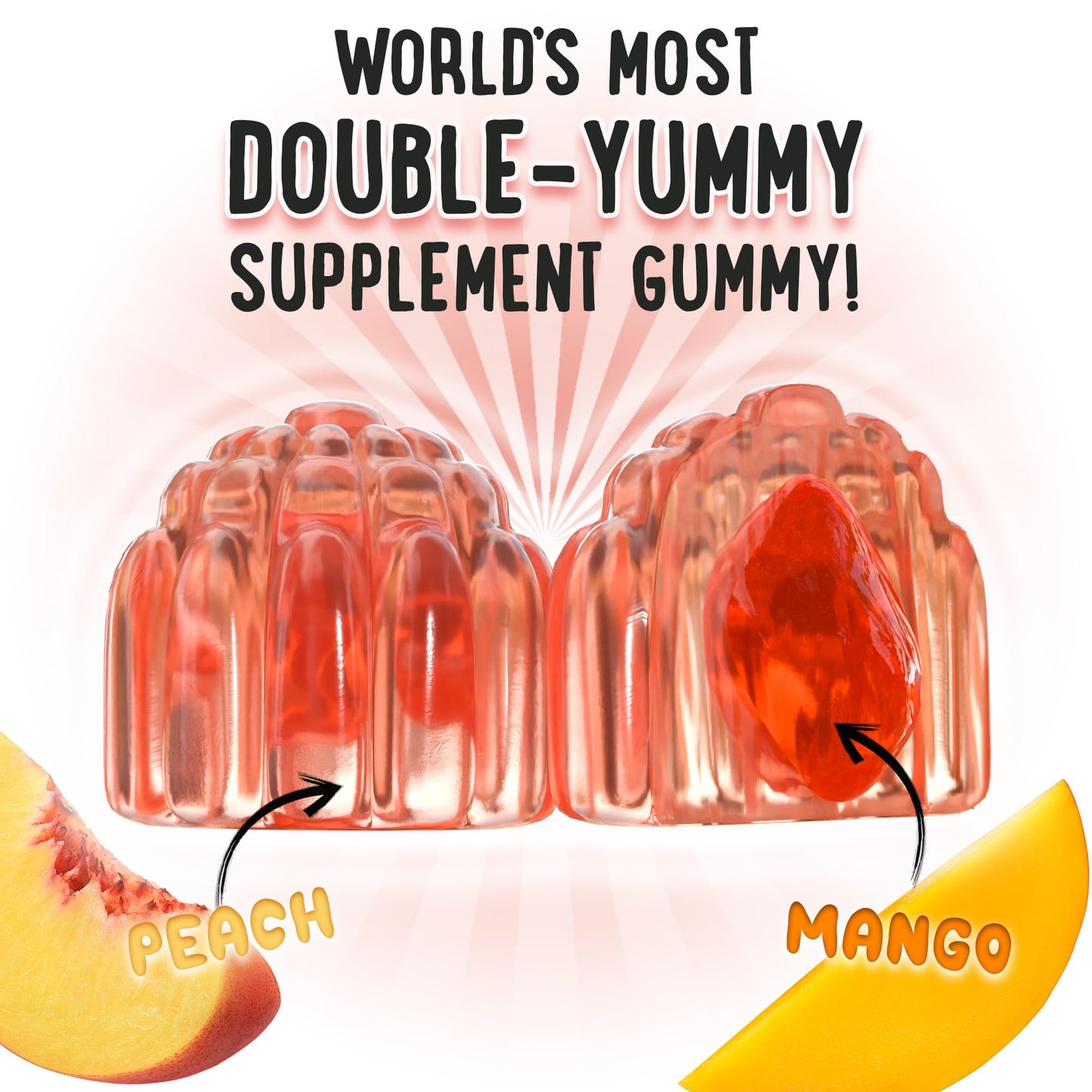 Frasco gomitas durazno mango OH MY CHEWY D3K2