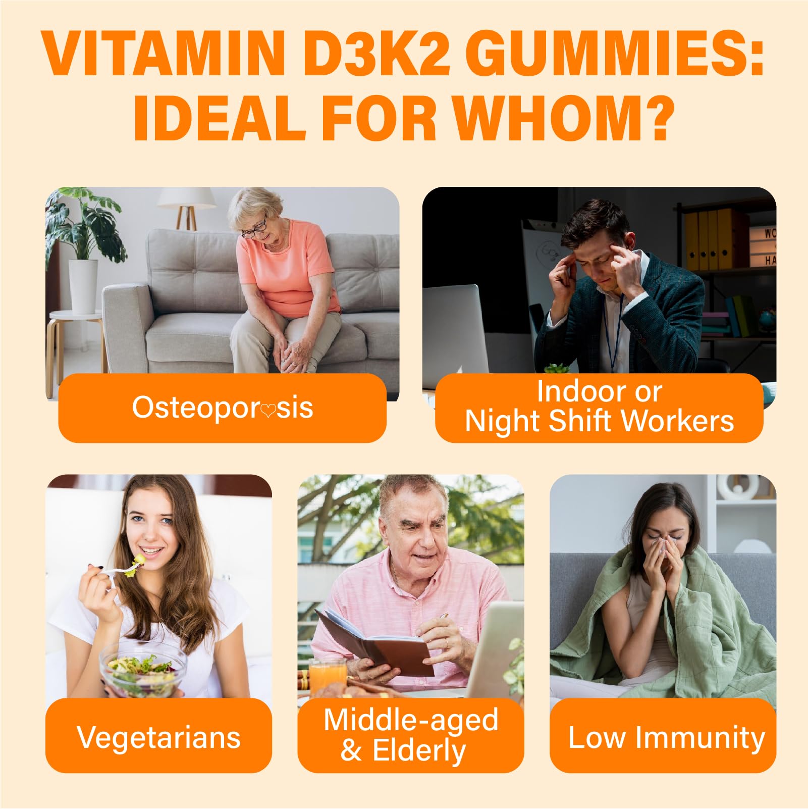 Gomitas Edmmyliy vitamina D3 10000 IU y K2 con minerales saludables
