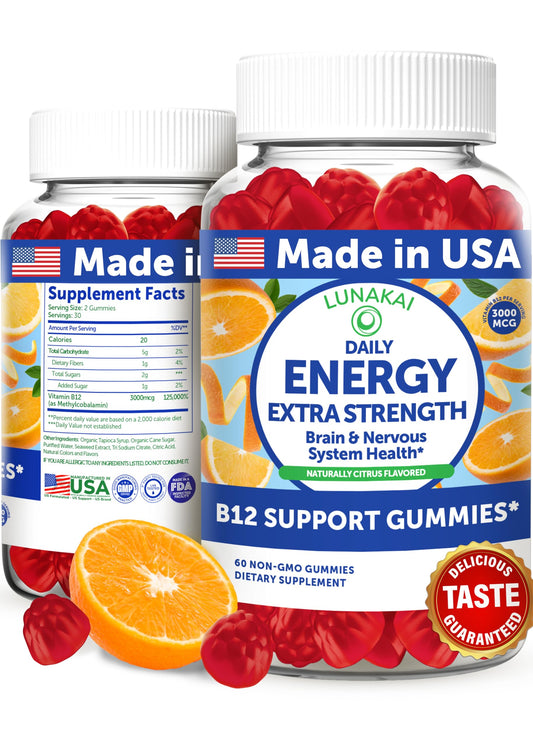 Gomitas de energía Lunakai vitamina B12 vegana 3000 mcg