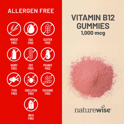 Gomitas para energía y mente clara NatureWise vitamina B12