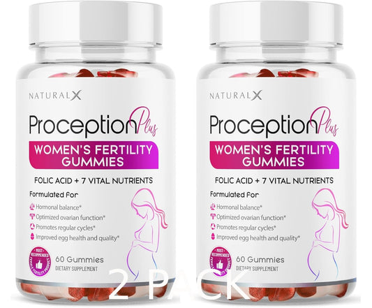 Gomitas fertilidad Natural X pack de 2 con Myo-Inositol y ácido fólico