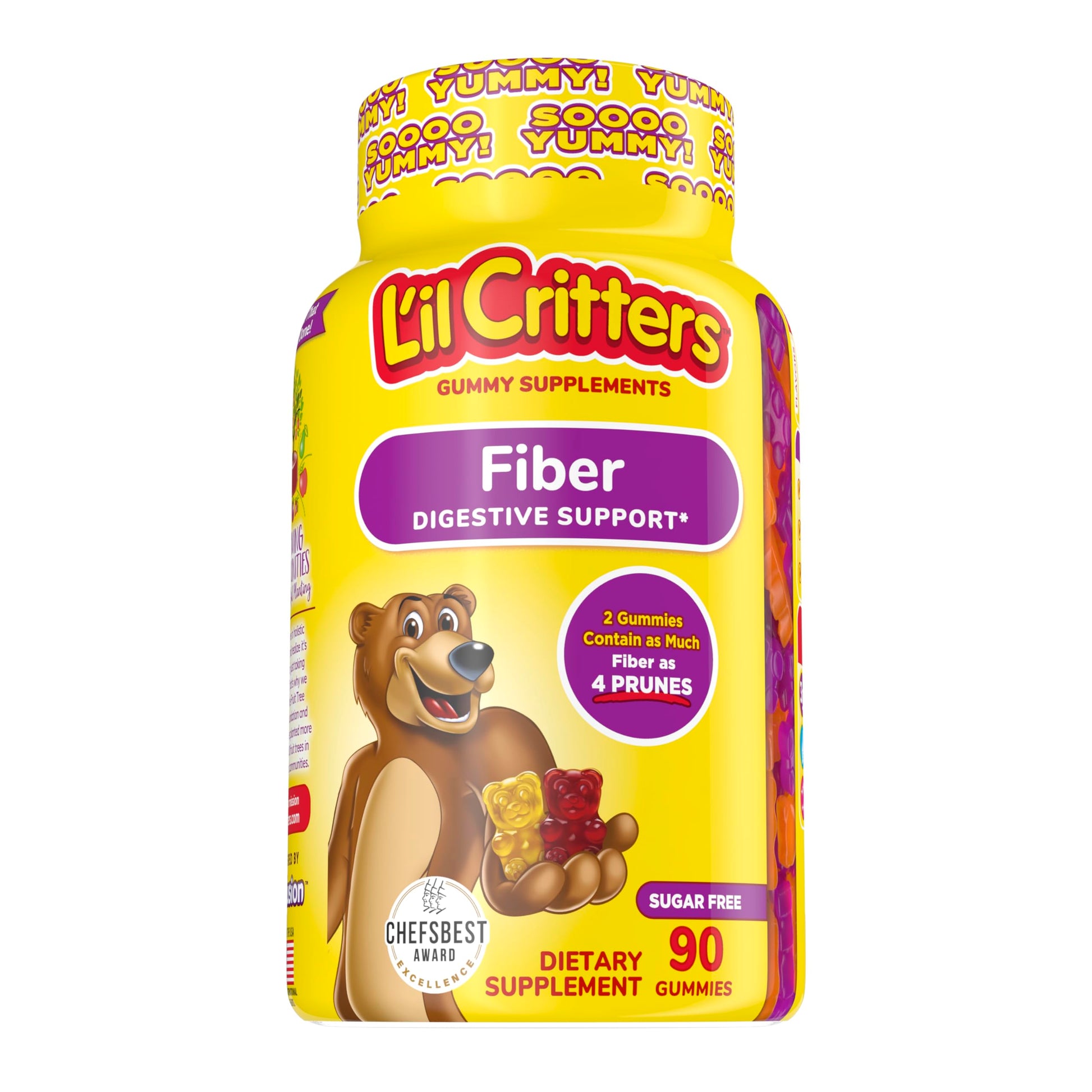 gomitas de fibra L’il Critters con osito en botella amarilla