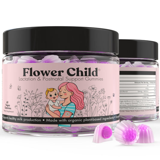 Gomitas Flower Child para lactancia con ingredientes naturales