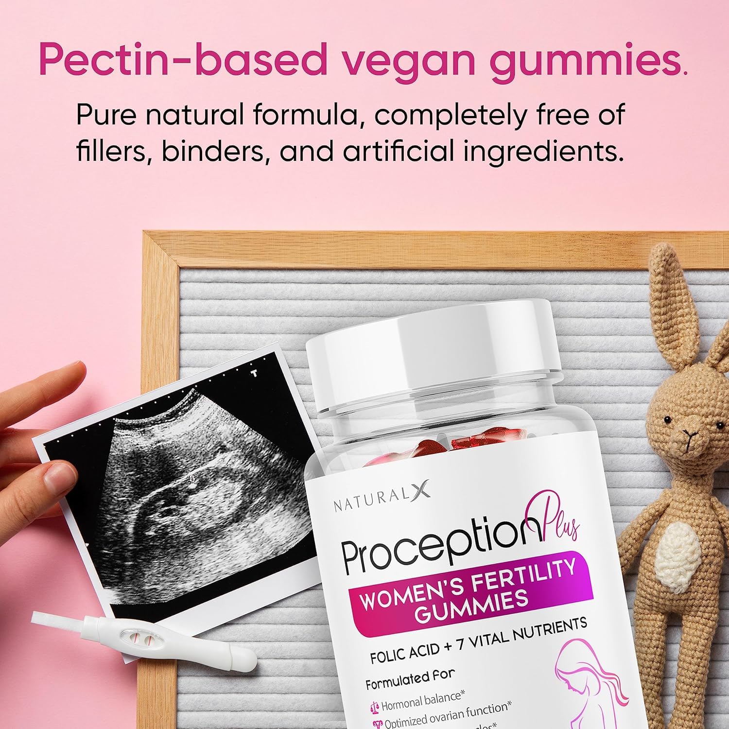 Gomitas sabor fresa para fertilidad y ciclo menstrual Natural X