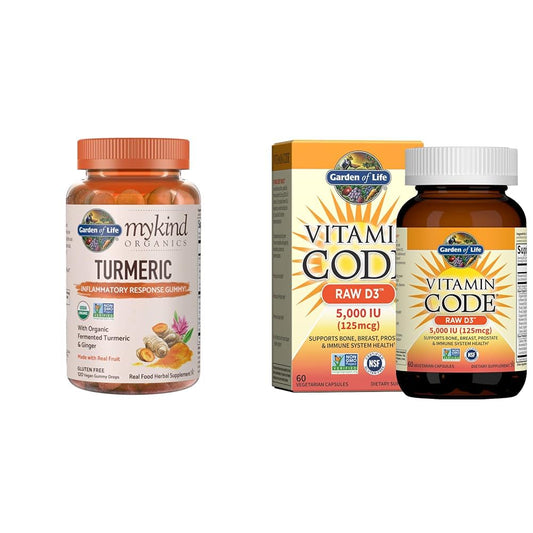 Gomitas Garden of Life cúrcuma respuesta inflamatoria paquete