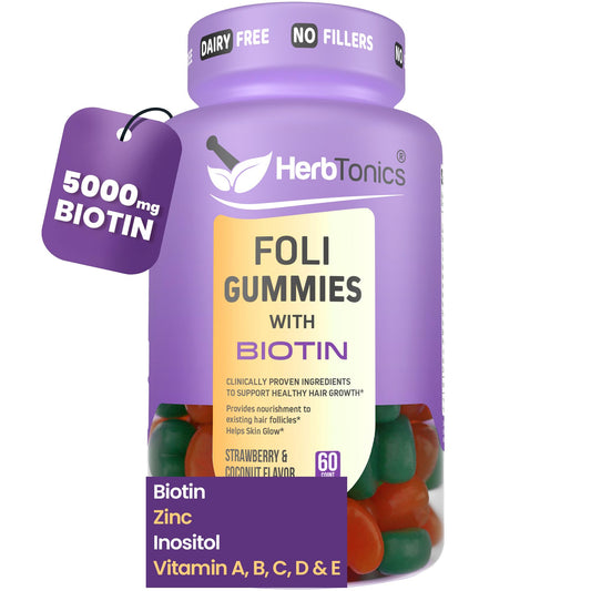Gomitas Herbtonics Foli Biotina para crecimiento capilar