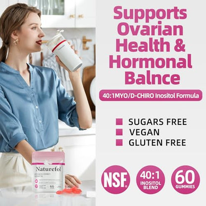 Gomitas de Inositol Myo & D-Chiro NATUREFOL certificación NSF