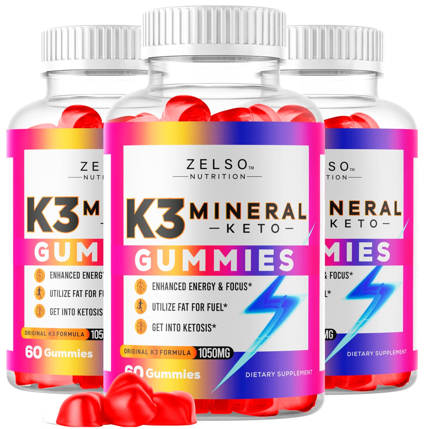 Gomitas K3 Minerales Keto - Perdida de Peso Botella