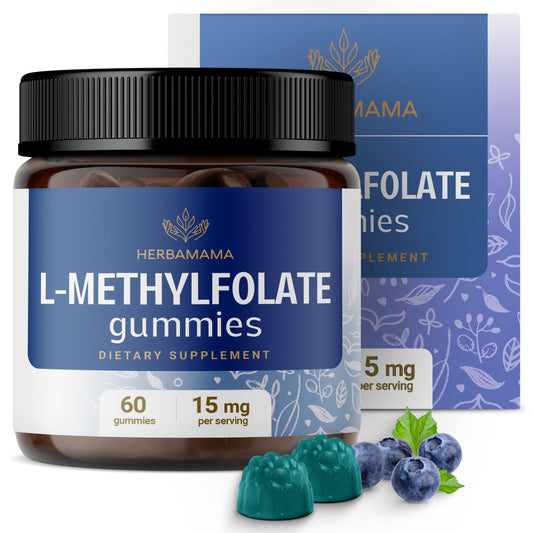 Gomitas L-Metilfolato 15mg sabor arándano HERBAMAMA 60 unidades
