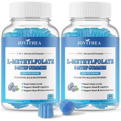 Gomitas L-Metilfolato Metil B12 Apoyo Cerebral JOVITHEA 120 unidades
