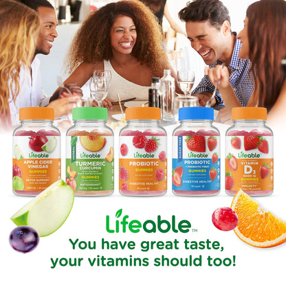 Gomitas Lifeable con fibra prebiótica y vitamina D naturales