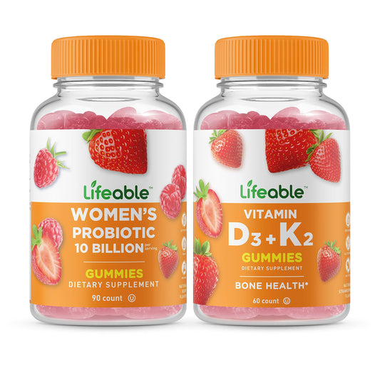 Gomitas Lifeable probiótico 10 mil millones vitaminas D3 K2