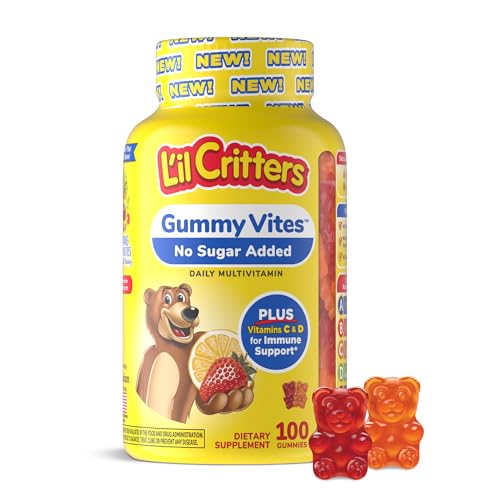 Botella de gomitas L’il Critters sin azúcar con ositos, 100 piezas
