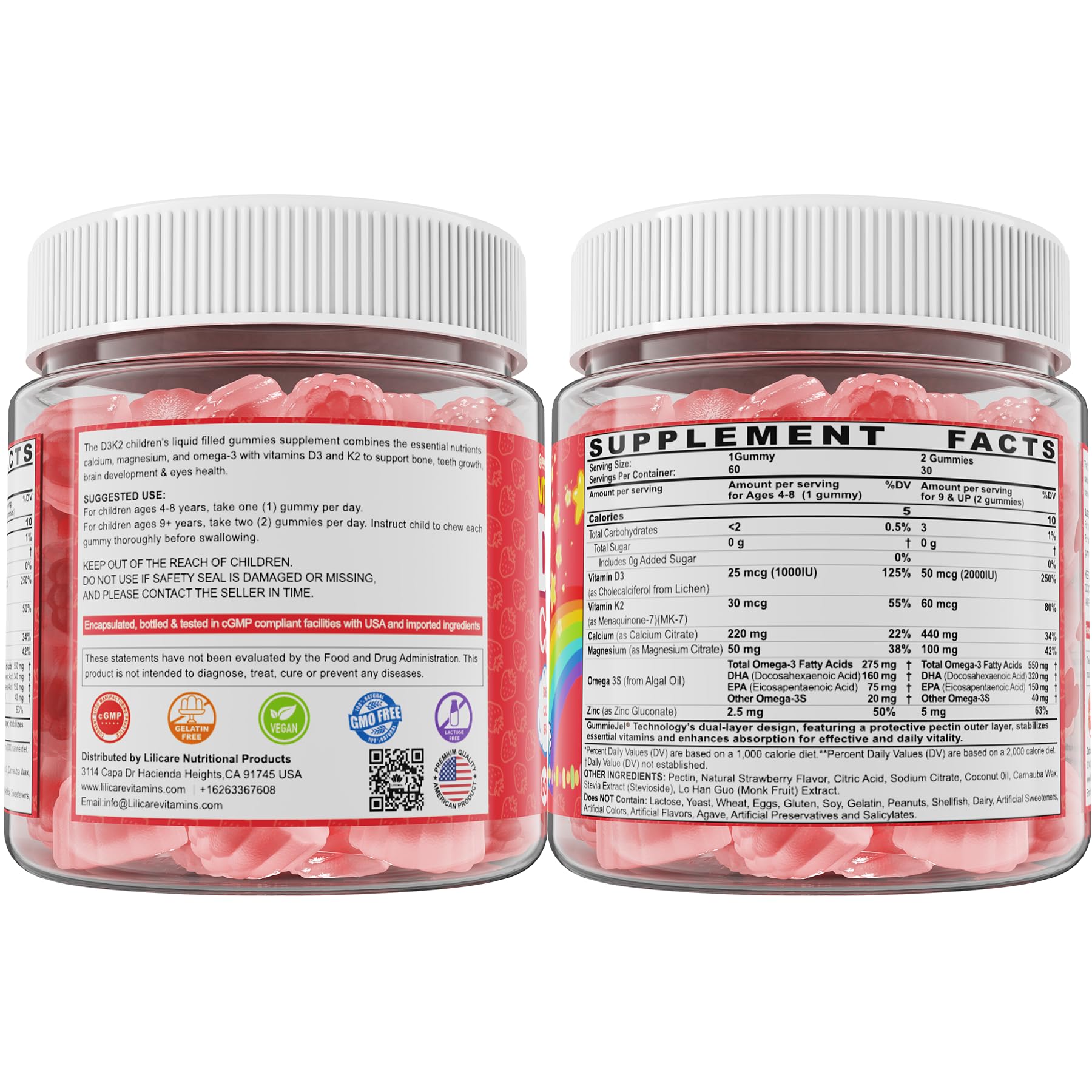 Gomitas LILICARE veganas y sin gluten para niños