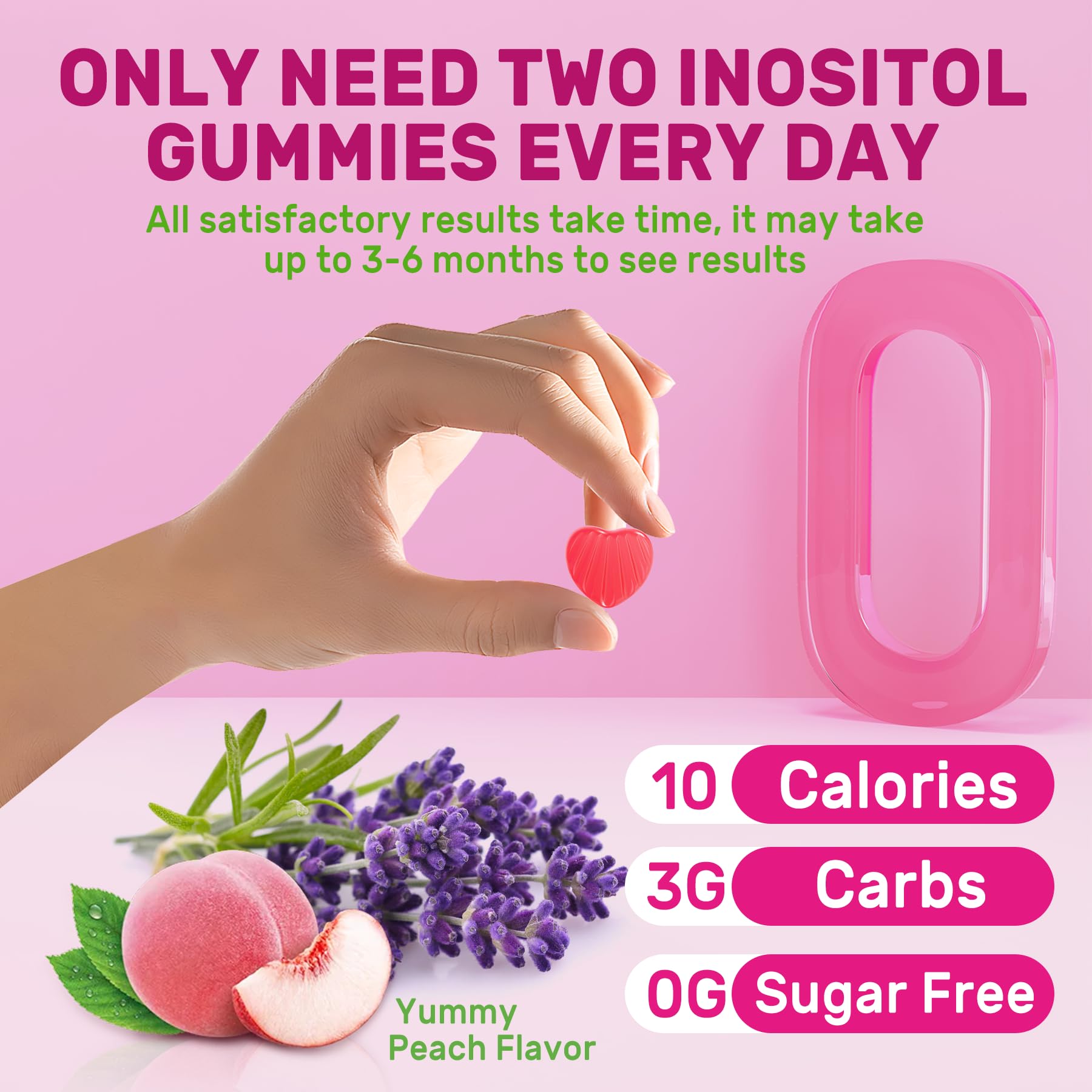 Gomitas LILICARE vitamina D3 K2 e inositol suplemento mujer