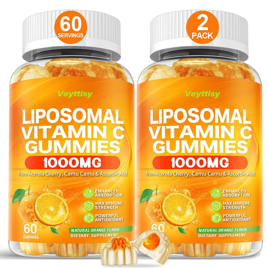 Gomitas liposomales vitamina c 1000 mg con acerola y camu camu paquete 60
